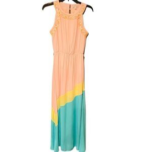 Gianni Bini Maxi Dress Size Small Embroidered